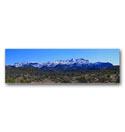 Panoramic photo of some rare snow on the Superstition Mountains just to the east of the Phoenix Arizona metropolitan area